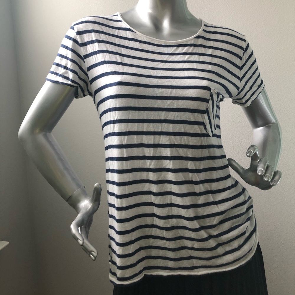 Rag & Bone Vintage Striped Tee With Pocket